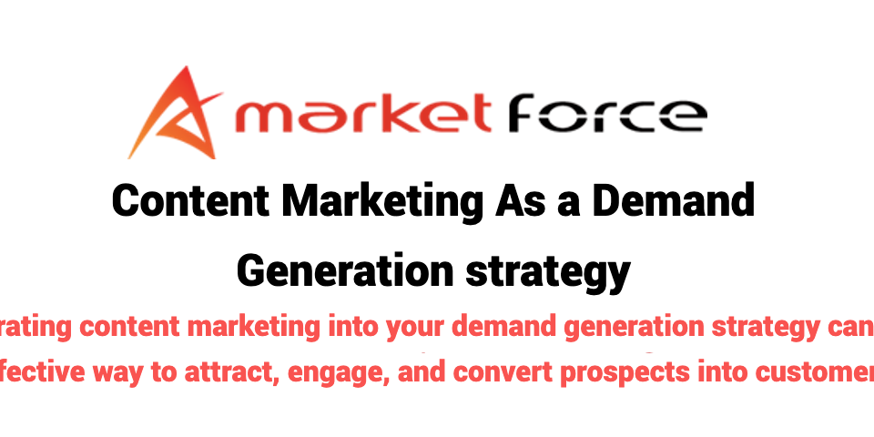 content marketing and demand generation
