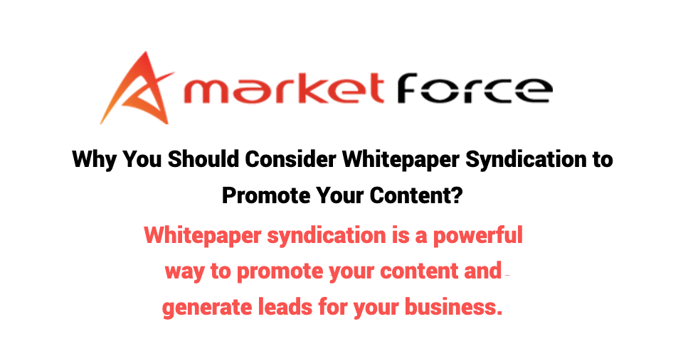 whitepaper syndication to promote content